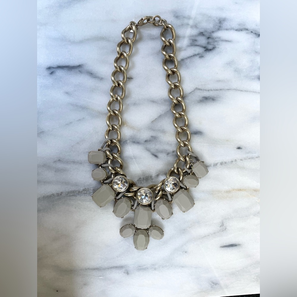 Banana Republic Distressed Gold Statement Necklace